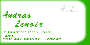 andras lenoir business card